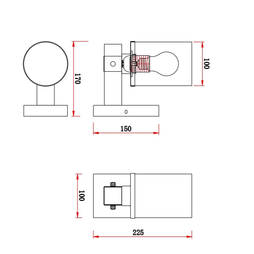 Brilagi - Wandlamp VISTA 1xE27/60W/230V eiken