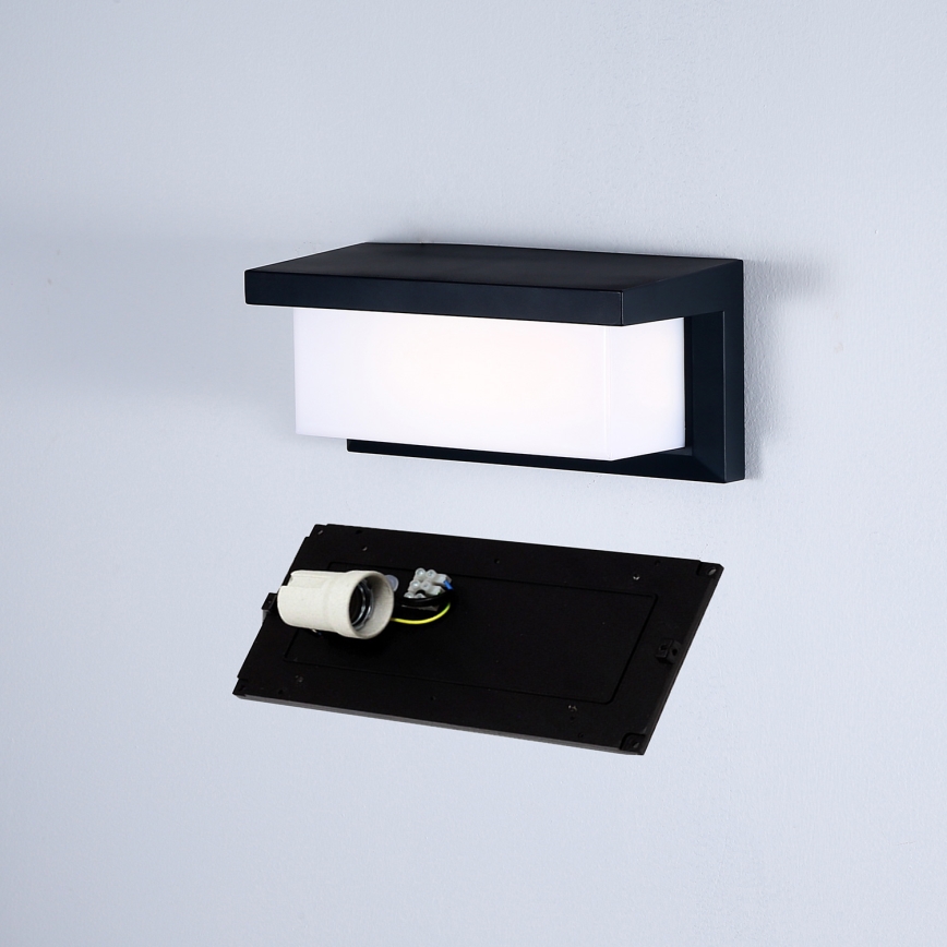 Brilagi - Wandlamp voor buiten BRICKY 1xE27/60W/230V zwart IP54