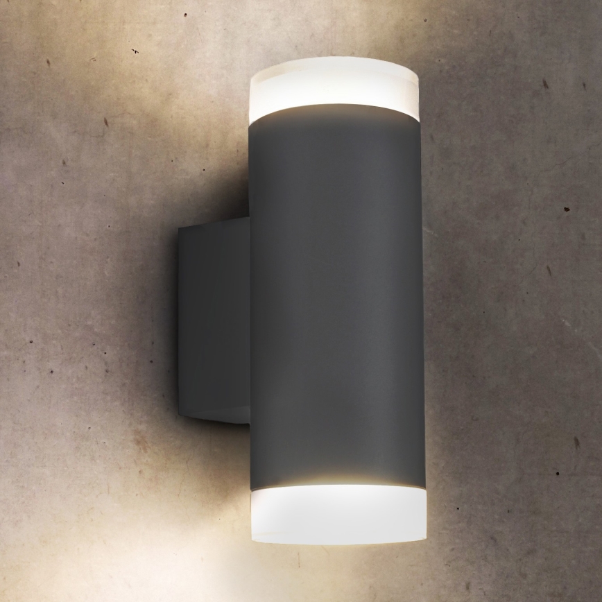 Brilagi - Wandlamp voor buiten MATERA 2xGU10/30W/230V antraciet IP54