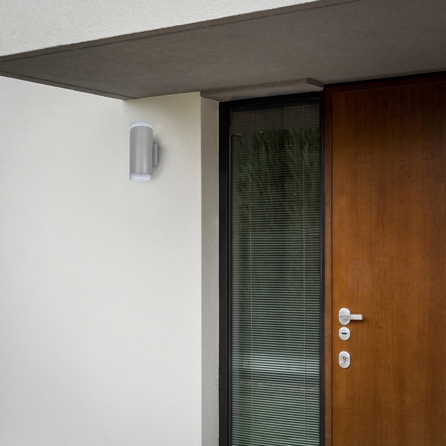 Brilagi - Wandlamp voor buiten MATERA 2xGU10/30W/230V grijs IP54
