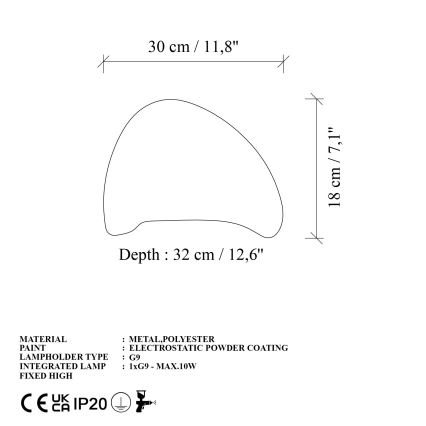 Brilagi - Wandlamp WABI SABI 1xE14/40W/230V wit