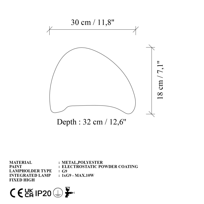 Brilagi - Wandlamp WABI SABI 1xE14/40W/230V wit