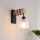 Brilagi - Wandlamp WOOD GLASS 1xE27/60W/230V dennen/zwart/wit