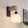 Brilagi - Wandlamp WOOD GLASS 1xE27/60W/230V grenen/zwart/wit