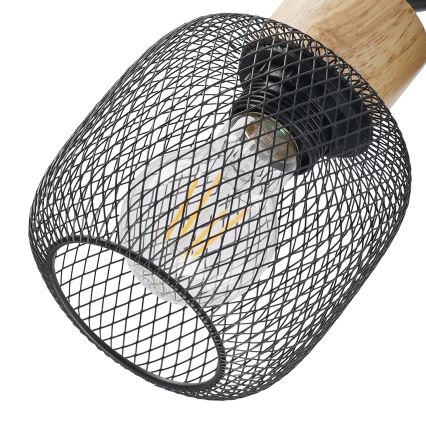 Brilagi - Wandspot BASKLITE 1xE27/15W/230V hout/zwart