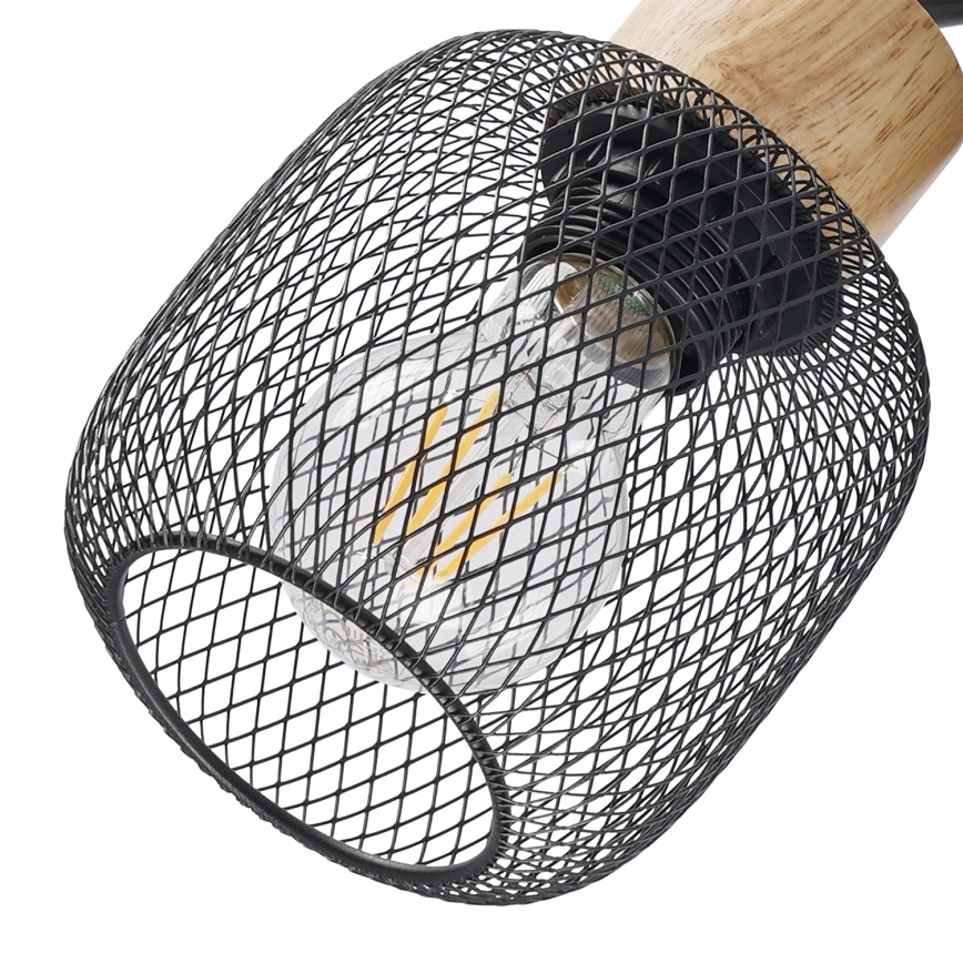 Brilagi - Wandspot BASKLITE 1xE27/15W/230V hout/zwart