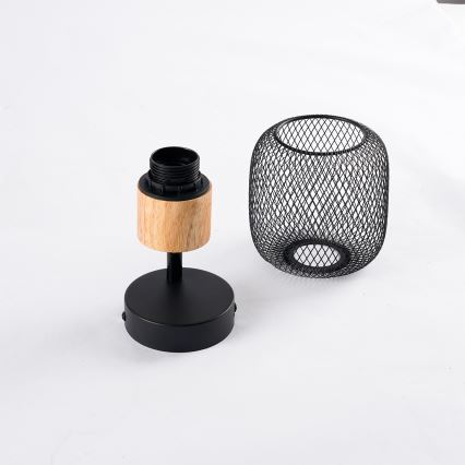 Brilagi - Wandspot BASKLITE 1xE27/15W/230V hout/zwart