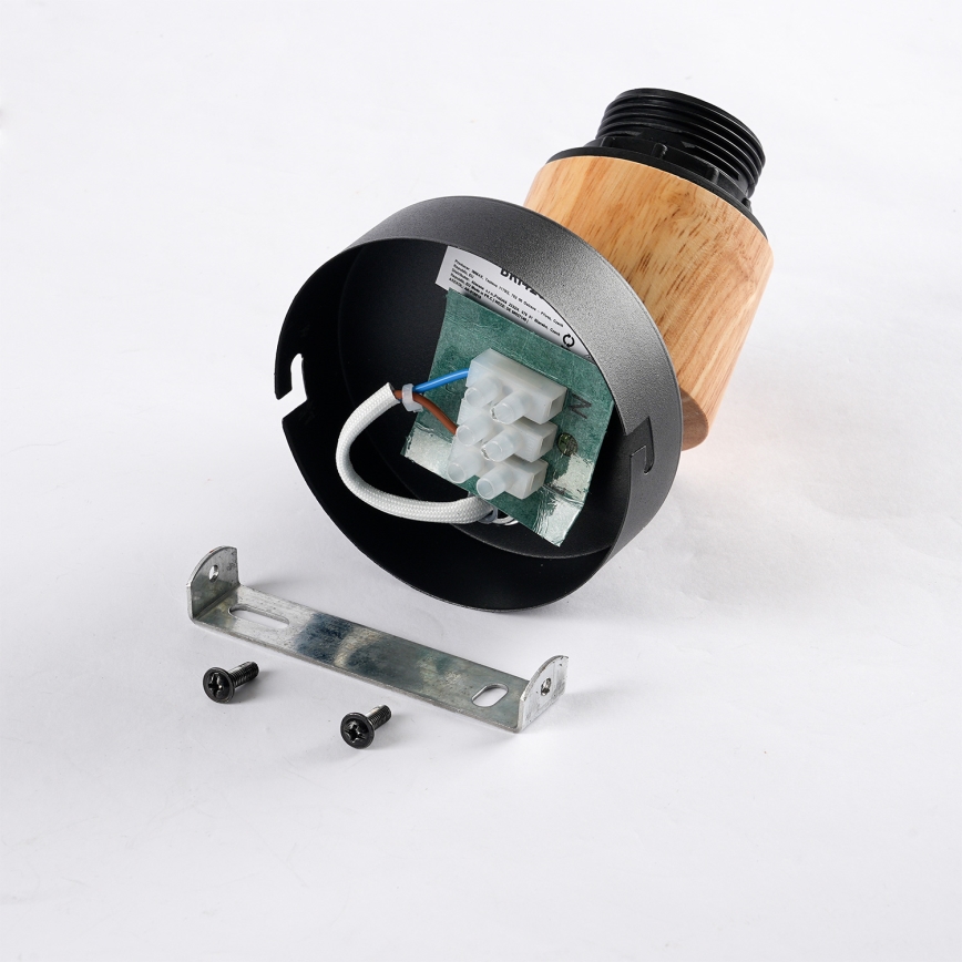 Brilagi - Wandspot BASKLITE 1xE27/15W/230V hout/zwart