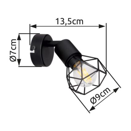 Brilagi - Wandspot CAGE 1xE14/40W/230V