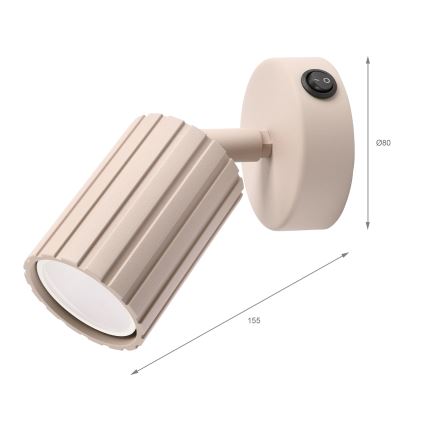 Brilagi - Wandspot CRISPINA 1xGU10/10W/230V beige