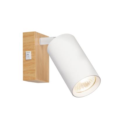 Brilagi - Wandspot SELE 1xGU10/30W/230V wit/eiken decor