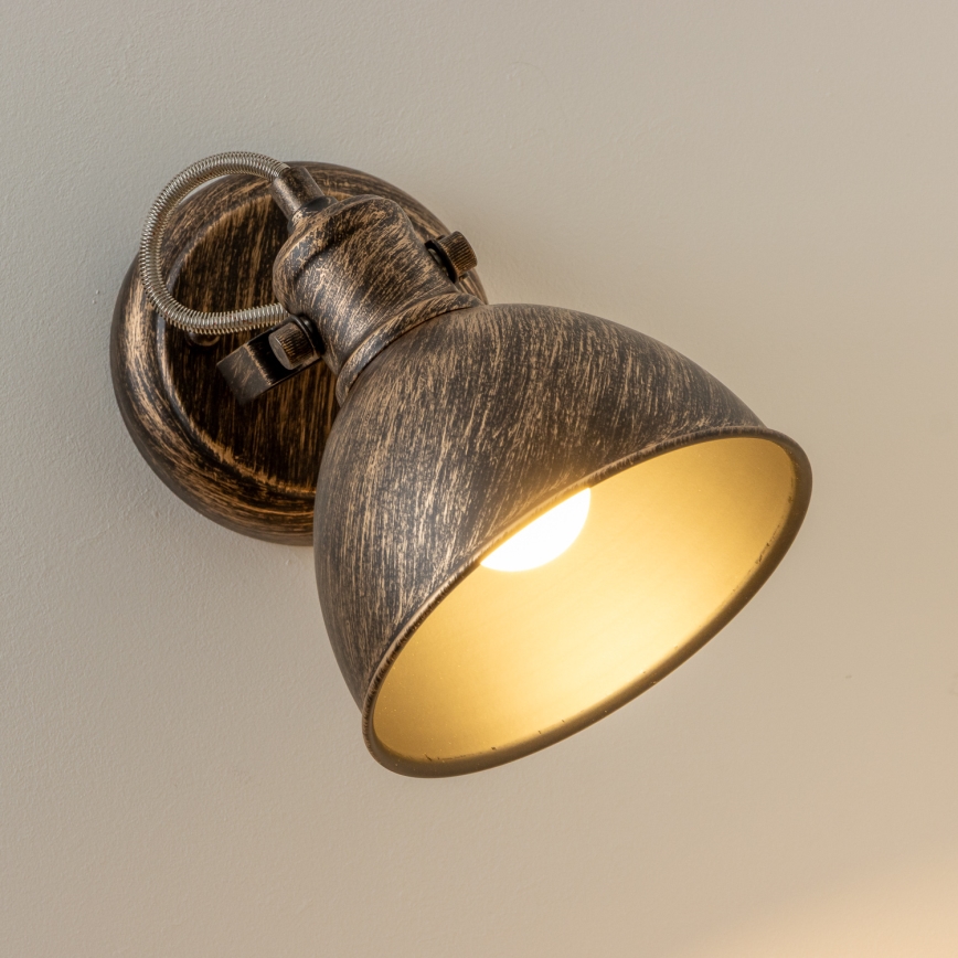 Brilagi - Wandspot TECHNO 1xE27/60W/230V brons/patina