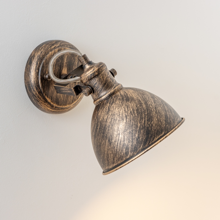 Brilagi - Wandspot TECHNO 1xE27/60W/230V brons/patina
