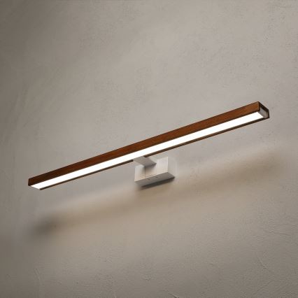 Brilagi - LED-badkamerverlichting voor spiegel WOODY MIRROR 3-in-1 LED/15W/230V 80 cm IP44 wit/eiken-kers