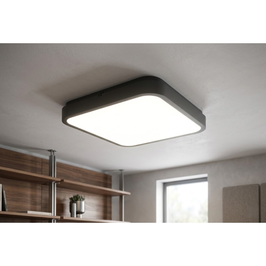 BRILAGI - LED plafondlamp voor de badkamer ZENNA LED/36W/230V 41x41 cm IP44 zwart