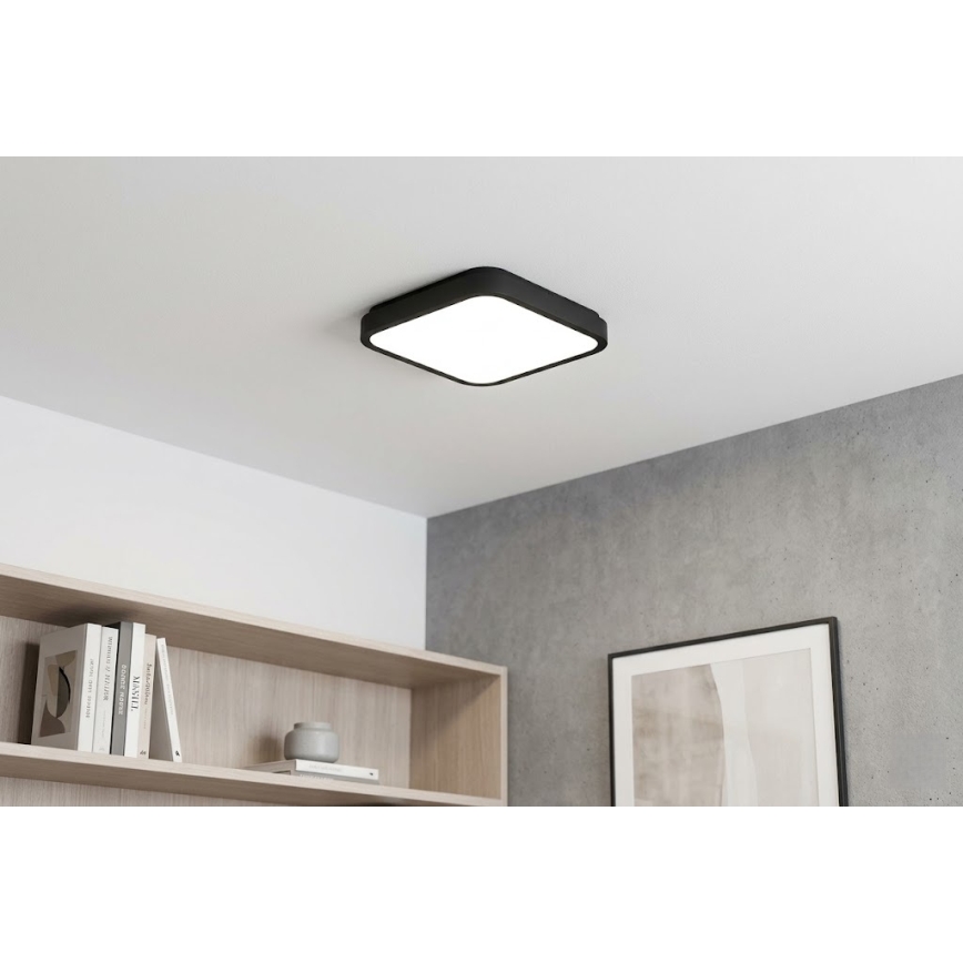 BRILAGI - LED plafondlamp voor de badkamer ZENNA LED/36W/230V 41x41 cm IP44 zwart