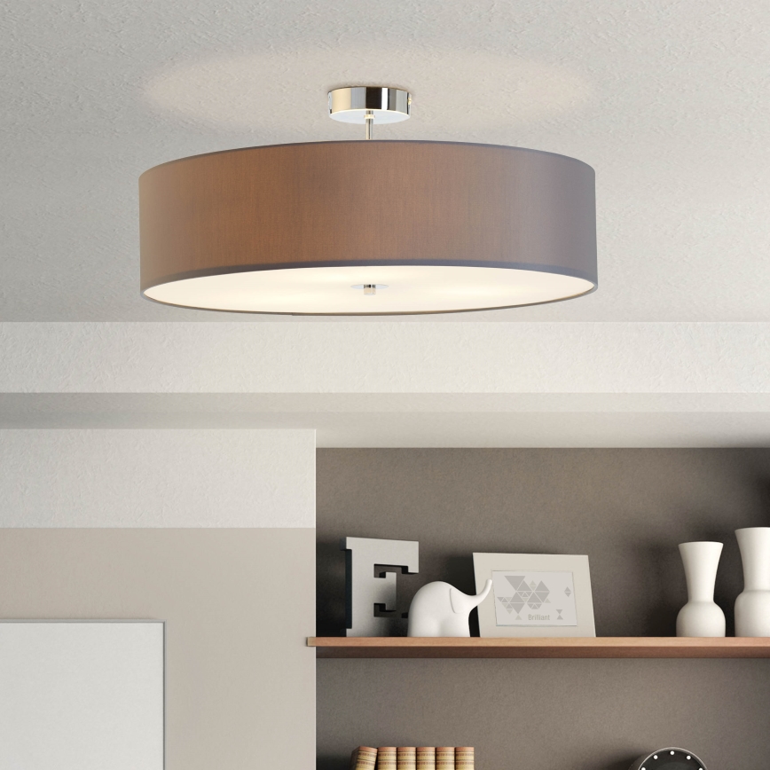 Brilliant - Bevestigde hanglamp ANDRIA 3xE27/60W/230V diameter 60 cm antraciet
