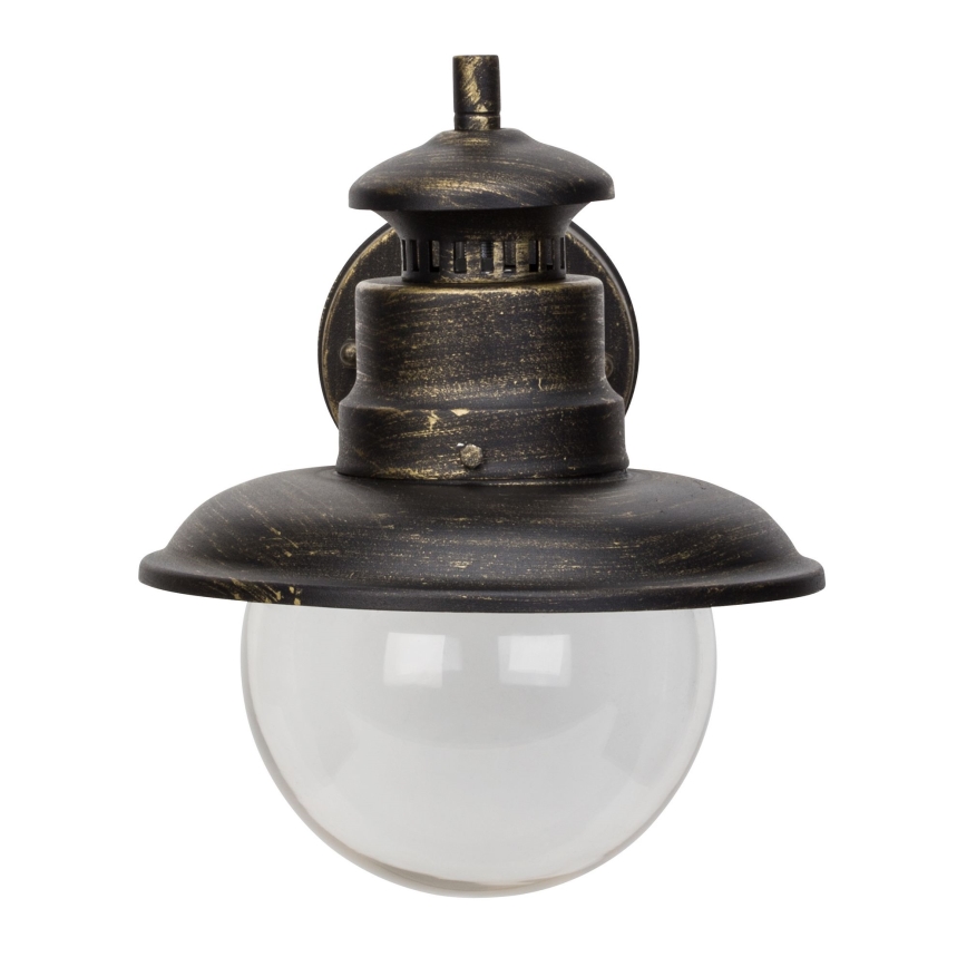 Brilliant - Buiten wandlamp ARTU 1xE27/60W/230V IP44 patina/goud