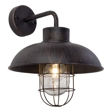 Brilliant - Buiten wandlamp PORTLAND 1xE27/60W/230V zwart/patina