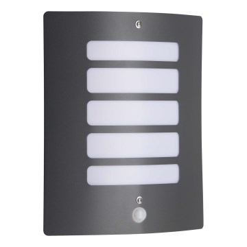 Brilliant - Buitenwandlamp met bewegings- en schemersensor TODD 1xE27/60W/230V IP44 antraciet