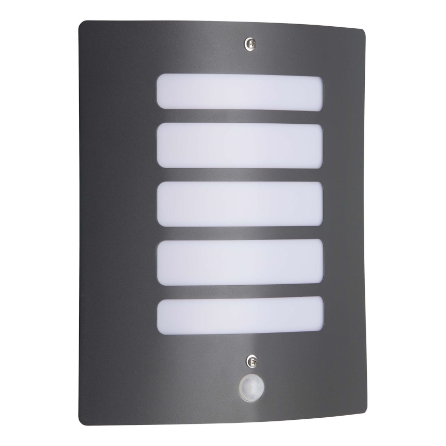 Brilliant - Buitenwandlamp met bewegings- en schemersensor TODD 1xE27/60W/230V IP44 antraciet