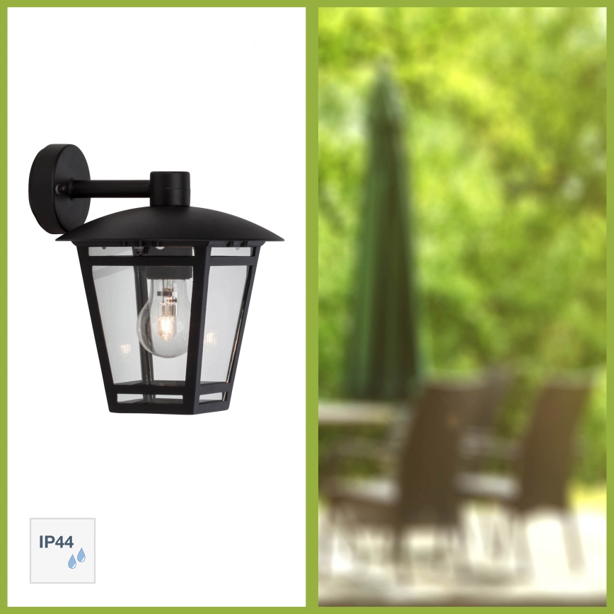 Brilliant - Buitenwandlamp RILEY 1xE27/40W/230V IP44 zwart