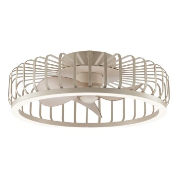 Brilliant - CAPO dimbare LED-plafondlamp met ventilator, 36W/230V, 2700-6500K, Ø 48 cm, beige + afstandsbediening