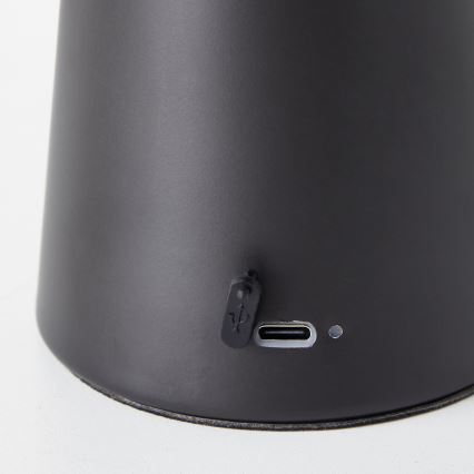 Brilliant - LED Dimbaar aanraken buitenshuis tafellamp MUFFIN LED/3W/5V USB IP44 zwart