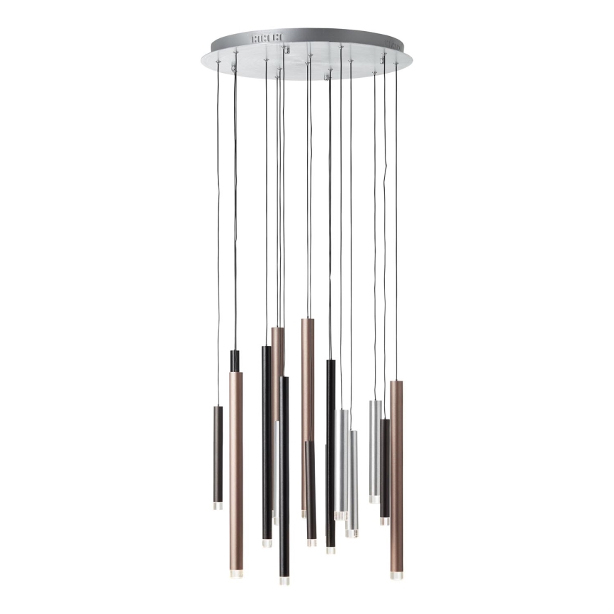 Brilliant - dimbare LED-hanglamp aan kabel CEMBALO LED/70W/230V mat chroom/zwart/bruin