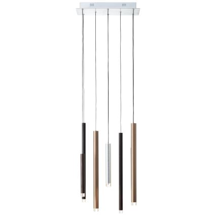 Brilliant - LED-dimbare hanglamp aan kabel CEMBALO LED/32W/230V mat chroom/zwart/bruin
