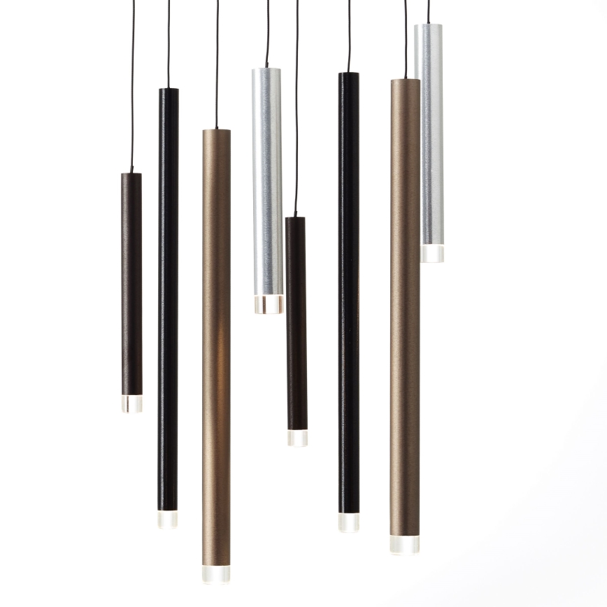 Brilliant - LED-dimbare hanglamp aan kabel CEMBALO LED/32W/230V mat chroom/zwart/bruin