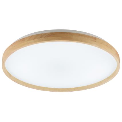Brilliant - LED Dimbare plafondlamp ALSON LED/21W/230V 3000-6500K Ø 49,5 cm rubberhout + afstandsbediening