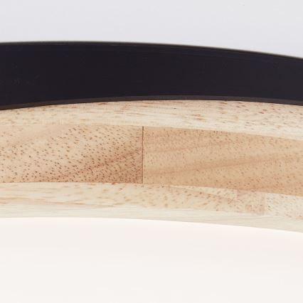 Brilliant - Dimbare LED Plafondlamp BAARLO LED/24W/230V diameter 35 cm zwart/rubber vijg - FSC gecertificeerd