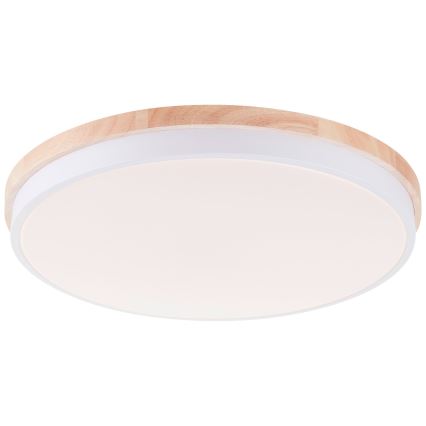 Brilliant - Dimbare LED Plafondlamp BAARLO LED/36W/230V 3000-6500K diameter 50 cm wit/rubber vijg + afstandsbediening - FSC gecertificeerd