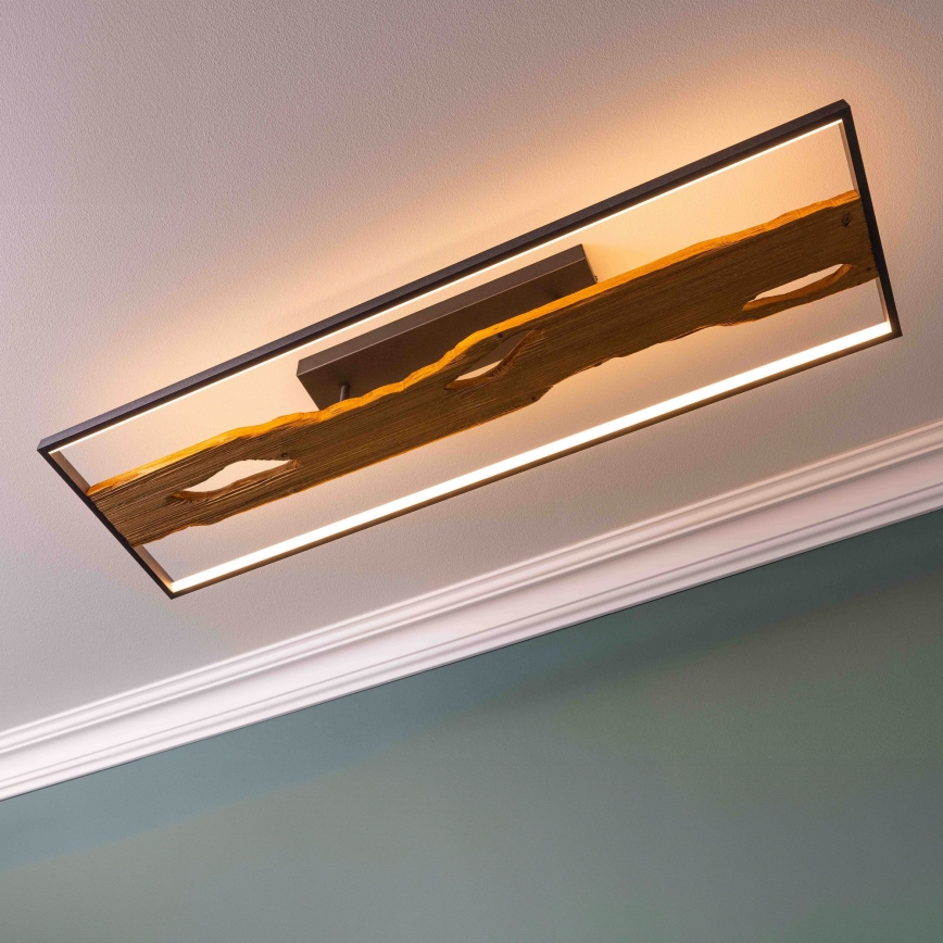 Brilliant - Dimbare LED Plafondlamp CHAUMONT LED/48W/230V rubber vijg - FSC gecertificeerd