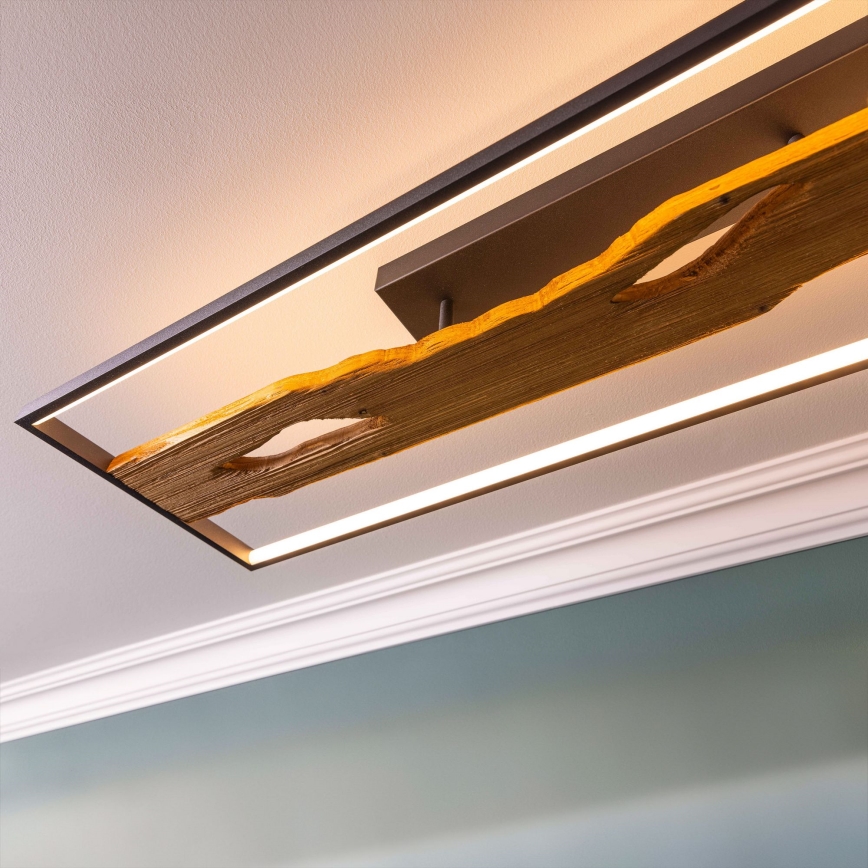 Brilliant - Dimbare LED Plafondlamp CHAUMONT LED/48W/230V rubber vijg - FSC gecertificeerd