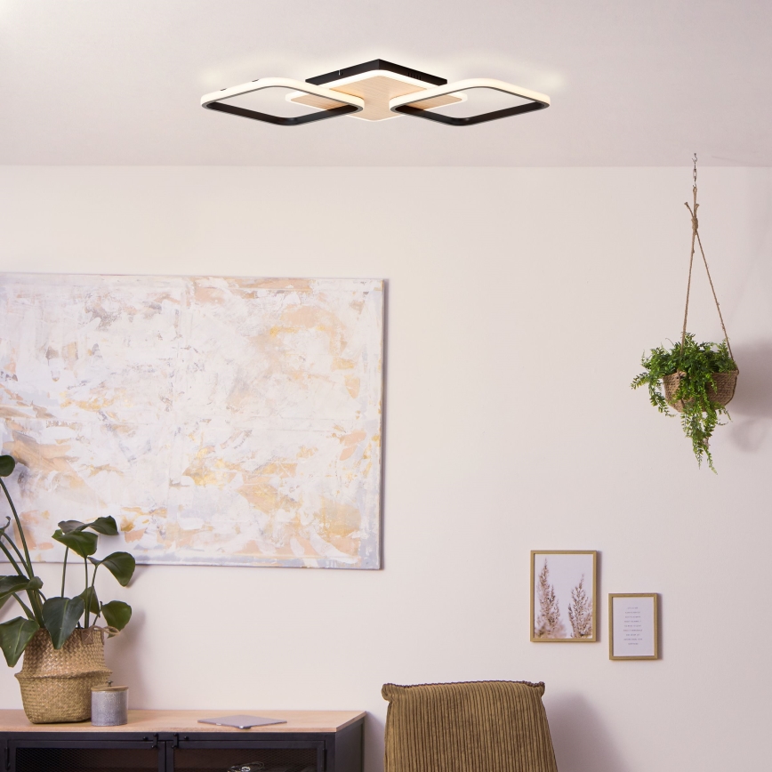 Brilliant - Dimbare LED plafondlamp DENNET LED/40W/230V 3000K 62x62 cm
