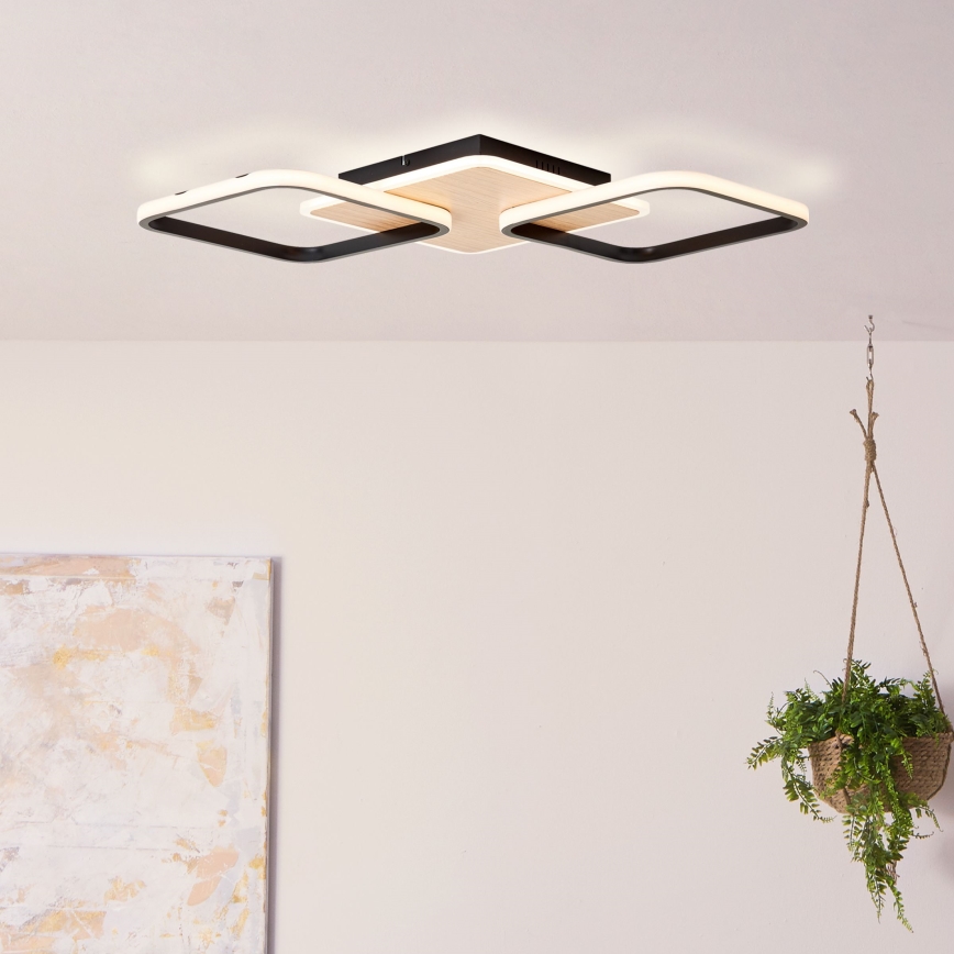 Brilliant - Dimbare LED plafondlamp DENNET LED/40W/230V 3000K 62x62 cm