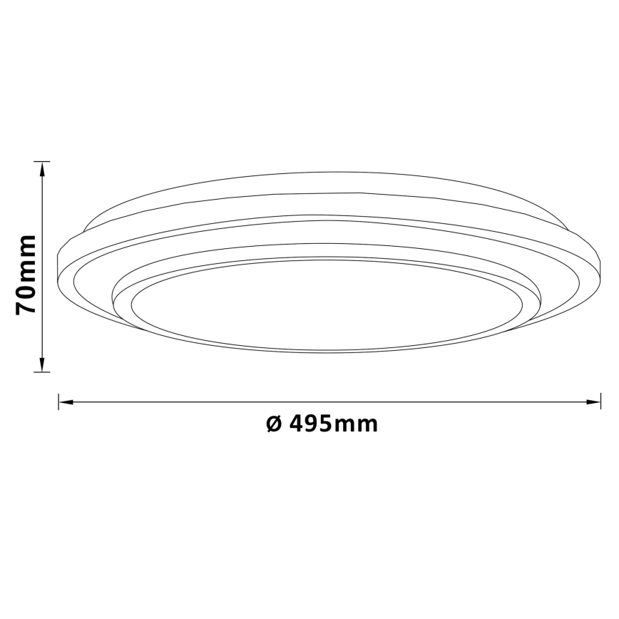 Brilliant - Dimbare LED Plafondlamp LUCIANO LED/40W/230V 3000-6500K + afstandsbediening