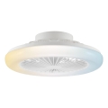 Brilliant - Dimbare LED-plafondlamp met ventilator MONTERO LED/20W/230V 2700-6500K Ø 42 cm wit + afstandsbediening