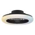 Brilliant - dimbare LED-plafondlamp met ventilator MONTERO LED/20W/230V 2700-6500K Ø 42 cm zwart + afstandsbediening
