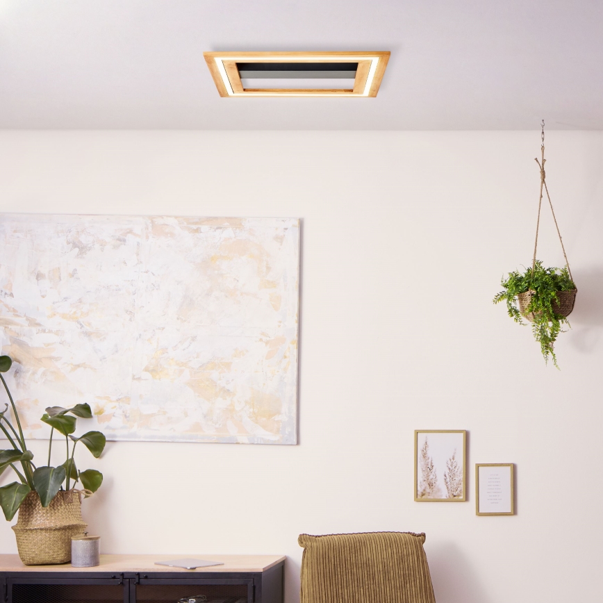 Brilliant - Dimbare LED plafondlamp RHEA LED/24W/230V 3000K 45x45 cm - FSC gecertificeerd