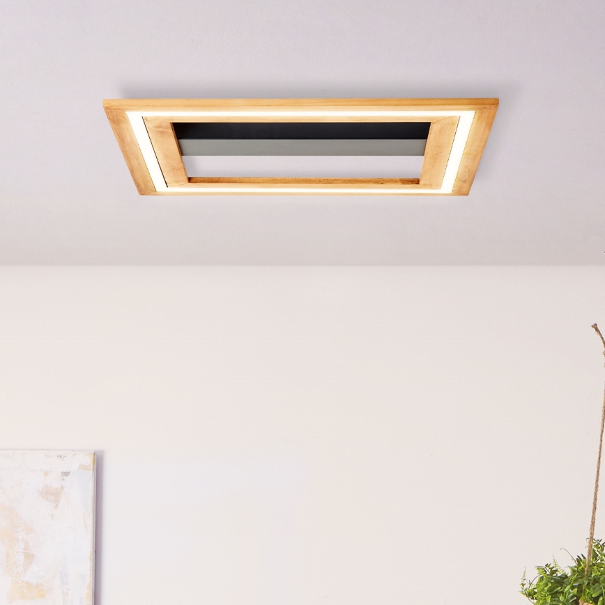 Brilliant - Dimbare LED plafondlamp RHEA LED/24W/230V 3000K 45x45 cm - FSC gecertificeerd