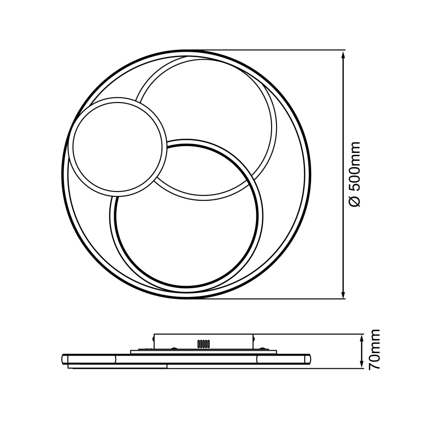 Brilliant - Dimbare LED Plafondlamp RUNDA LED/50W/230V 3000-6500K wit + afstandsbediening