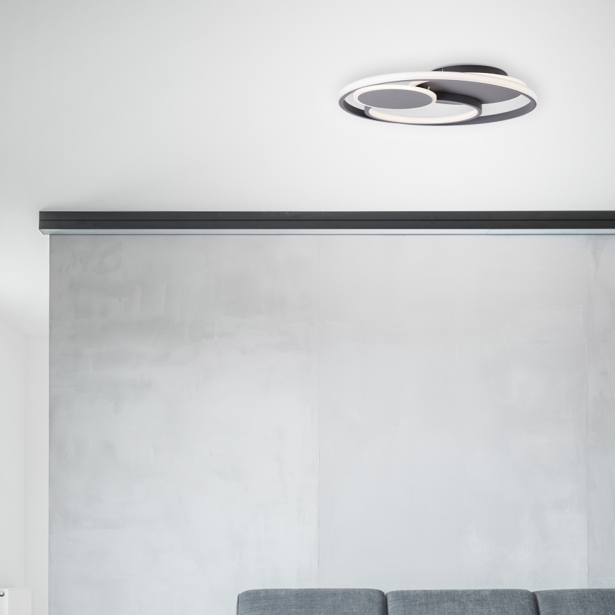 Brilliant - Dimbare LED Plafondlamp RUNDA LED/50W/230V 3000-6500K zwart + afstandsbediening