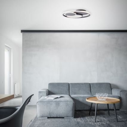 Brilliant - Dimbare LED Plafondlamp RUNDA LED/50W/230V 3000-6500K zwart + afstandsbediening
