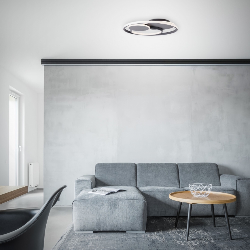 Brilliant - Dimbare LED Plafondlamp RUNDA LED/50W/230V 3000-6500K zwart + afstandsbediening