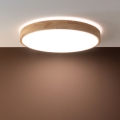 Brilliant - dimbare LED-plafondlamp SLIMLINE LED/60W/230V 3000-6500K Ø 45 cm rubberhout + afstandsbediening