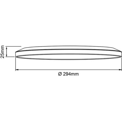 Brilliant - Dimbare LED-plafondlamp SORELL, 18W, 230V, instelbare kleurtemperatuur 3000–6500K, Ø 29 cm, wit, inclusief afstandsbediening