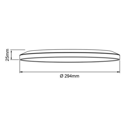 Brilliant - Dimbare LED-plafondlamp SORELL LED/18W/230V 3000-6500K pr. 29 cm zwart + afstandsbediening
